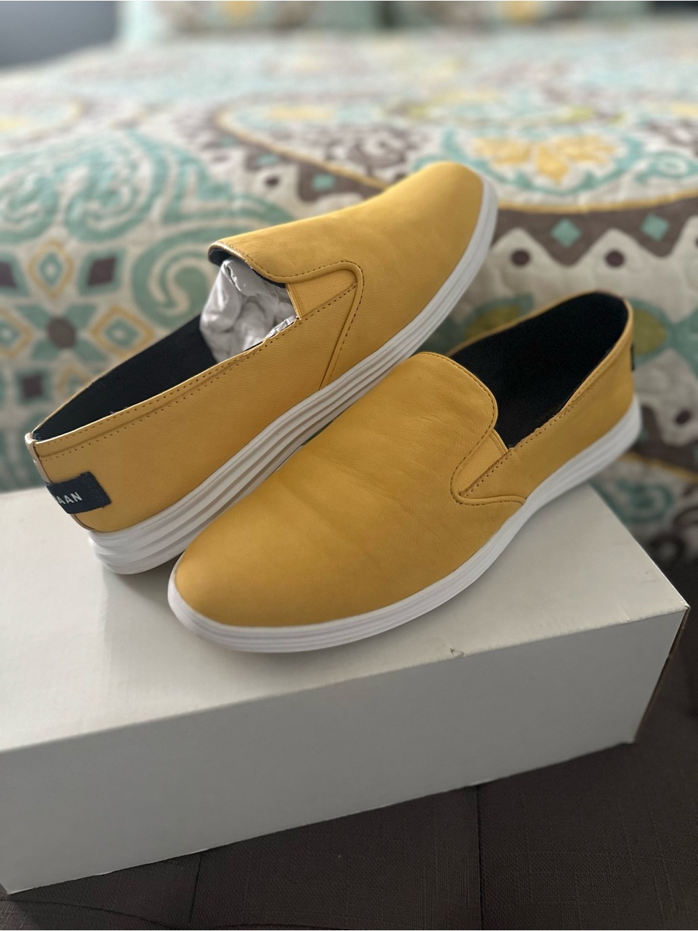 Cole Haan Yellow Slip-On Casual Loafers